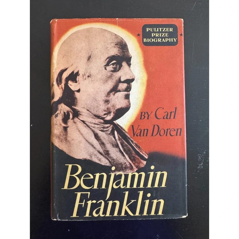Benjamin Franklin by Carl Van Doren - 1st Edition - Viking 1938 in DJ Vintage